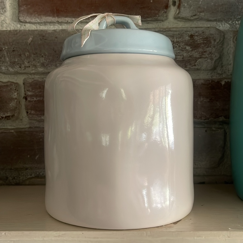 NWT Happy Spring Ceramic Canister by Rae Dunn Collective - Picture 2 of 6